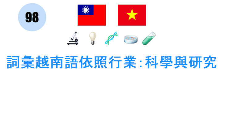 詞彙越南語依照行業：科學與研究